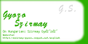 gyozo szirmay business card